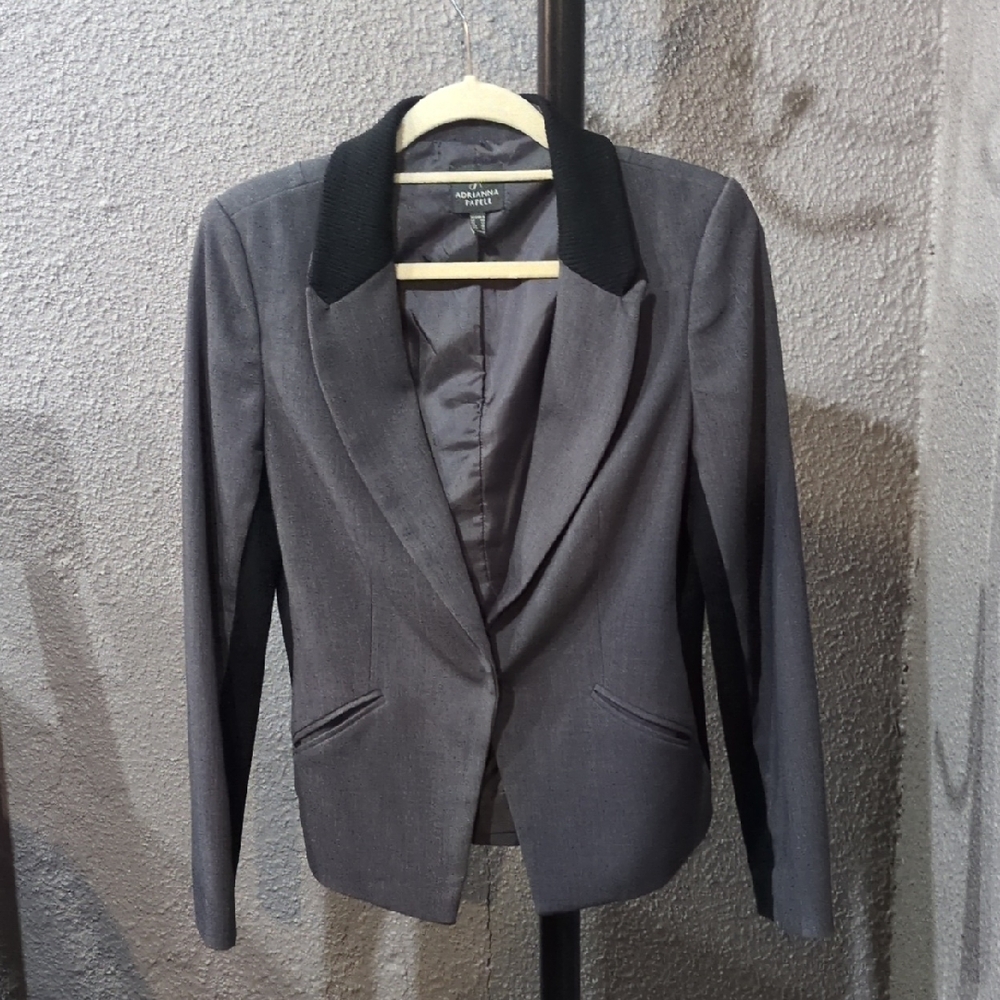 Charcoal Blazer with Black Trim